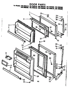 Door Parts parts for Kenmore Refrigerator 106.7695530 (1067695530, 106 7695530) from AppliancePartsPros.com