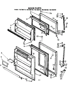 Door parts for Kenmore Refrigerator 106.7695760 (1067695760, 106 7695760) from AppliancePartsPros.com