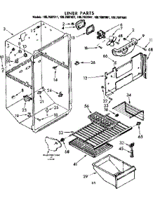 Liner Parts parts for Kenmore Refrigerator 106.7697011 (1067697011, 106 7697011) from AppliancePartsPros.com