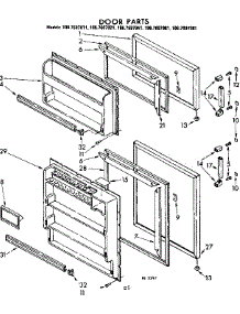 Door Parts parts for Kenmore Refrigerator 106.7697081 (1067697081, 106 7697081) from AppliancePartsPros.com