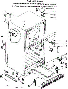 Cabinet Part parts for Kenmore Refrigerator 106.7697110 (1067697110, 106 7697110) from AppliancePartsPros.com