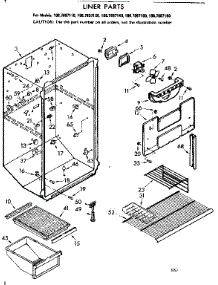 Liner Parts parts for Kenmore Refrigerator 106.7697110 (1067697110, 106 7697110) from AppliancePartsPros.com