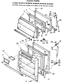 Door Parts parts for Kenmore Refrigerator 106.7697110 (1067697110, 106 7697110) from AppliancePartsPros.com