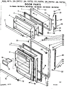 Door Parts parts for Kenmore Refrigerator 106.7697341 (1067697341, 106 7697341) from AppliancePartsPros.com
