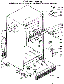 Cabinet Parts parts for Kenmore Refrigerator 106.7697341 (1067697341, 106 7697341) from AppliancePartsPros.com