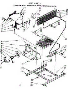 Unit Parts parts for Kenmore Refrigerator 106.7697740 (1067697740, 106 7697740) from AppliancePartsPros.com