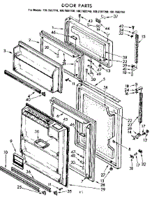 Door Parts parts for Kenmore Refrigerator 106.7697740 (1067697740, 106 7697740) from AppliancePartsPros.com
