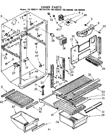 Liner Parts parts for Kenmore Refrigerator 106.7699240 (1067699240, 106 7699240) from AppliancePartsPros.com