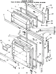 Door parts for Kenmore Refrigerator 106.7699240 (1067699240, 106 7699240) from AppliancePartsPros.com