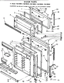 Door Parts parts for Kenmore Refrigerator 106.7699321 (1067699321, 106 7699321) from AppliancePartsPros.com