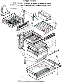 Shelf Parts parts for Kenmore Refrigerator 106.7699421 (1067699421, 106 7699421) from AppliancePartsPros.com