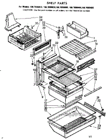 Shelf Parts parts for Kenmore Refrigerator 106.7699460 (1067699460, 106 7699460) from AppliancePartsPros.com