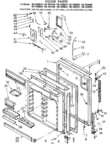 Door Parts parts for Kenmore Refrigerator 106.7699650 (1067699650, 106 7699650) from AppliancePartsPros.com