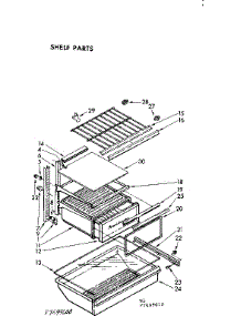Shelf Parts parts for Kenmore Refrigerator 106.7699650 (1067699650, 106 7699650) from AppliancePartsPros.com