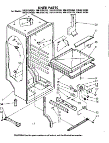 Liner Parts parts for Kenmore Refrigerator 106.8134380 (1068134380, 106 8134380) from AppliancePartsPros.com