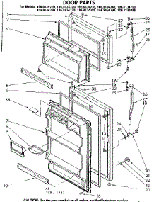 Door Parts parts for Kenmore Refrigerator 106.8134750 (1068134750, 106 8134750) from AppliancePartsPros.com