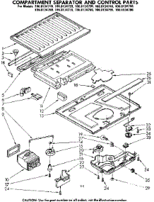 Compartment Separator And Control Parts parts for Kenmore Refrigerator 106.8134750 (1068134750, 106 8134750) from AppliancePartsPros.com