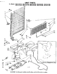 Unit Parts parts for Kenmore Refrigerator 106.8134750 (1068134750, 106 8134750) from AppliancePartsPros.com