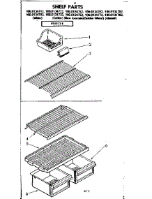 Shelf Parts parts for Kenmore Refrigerator 106.8134782 (1068134782, 106 8134782) from AppliancePartsPros.com