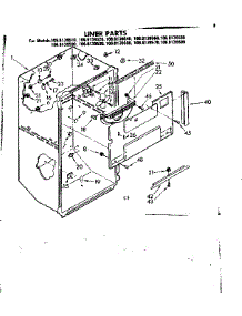Liner Parts parts for Kenmore Refrigerator 106.8139550 (1068139550, 106 8139550) from AppliancePartsPros.com