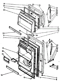 Door Parts parts for Kenmore Refrigerator 106.8334311 (1068334311, 106 8334311) from AppliancePartsPros.com