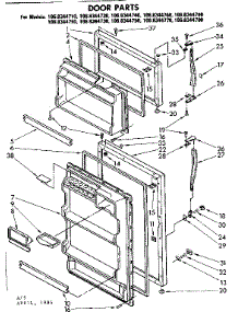 Door Parts parts for Kenmore Refrigerator 106.8344700 (1068344700, 106 8344700) from AppliancePartsPros.com