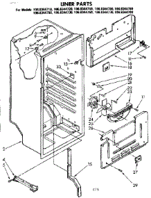 Liner Parts parts for Kenmore Refrigerator 106.8344700 (1068344700, 106 8344700) from AppliancePartsPros.com