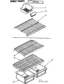 Shelf Parts parts for Kenmore Refrigerator 106.8344700 (1068344700, 106 8344700) from AppliancePartsPros.com