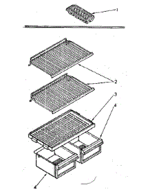 Shelf parts for Kenmore Refrigerator 106.8354360 (1068354360, 106 8354360) from AppliancePartsPros.com