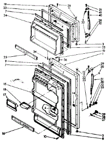 Door Parts parts for Kenmore Refrigerator 106.8364310 (1068364310, 106 8364310) from AppliancePartsPros.com