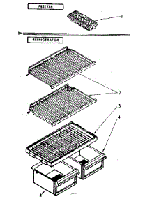 Shelf Parts parts for Kenmore Refrigerator 106.8364310 (1068364310, 106 8364310) from AppliancePartsPros.com