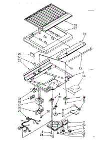 Compartment Separator Parts parts for Kenmore Refrigerator 106.8364733 (1068364733, 106 8364733) from AppliancePartsPros.com