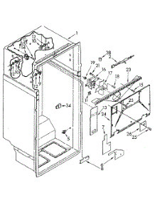 Liner parts for Kenmore Refrigerator 106.8370710 (1068370710, 106 8370710) from AppliancePartsPros.com