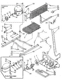Unit parts for Kenmore Refrigerator 106.8370710 (1068370710, 106 8370710) from AppliancePartsPros.com