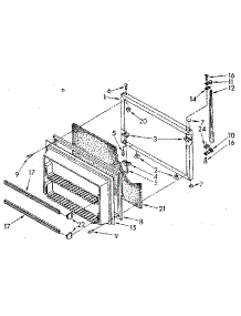 Freezer Door parts for Kenmore Refrigerator 106.8370710 (1068370710, 106 8370710) from AppliancePartsPros.com
