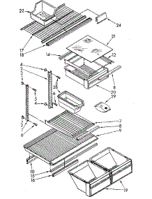 Shelf parts for Kenmore Refrigerator 106.8370710 (1068370710, 106 8370710) from AppliancePartsPros.com