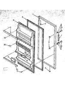 Door Parts parts for Kenmore Refrigerator 106.8373000 (1068373000, 106 8373000) from AppliancePartsPros.com
