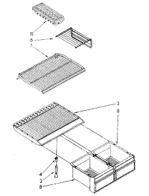 Shelf parts for Kenmore Refrigerator 106.8374462 (1068374462, 106 8374462) from AppliancePartsPros.com
