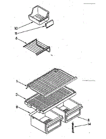 Shelf Parts parts for Kenmore Refrigerator 106.8374740 (1068374740, 106 8374740) from AppliancePartsPros.com