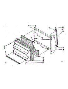 Freezer Door Parts parts for Kenmore Refrigerator 106.8374740 (1068374740, 106 8374740) from AppliancePartsPros.com