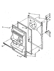 Refrigerator Door parts for Kenmore Refrigerator 106.8374740 (1068374740, 106 8374740) from AppliancePartsPros.com