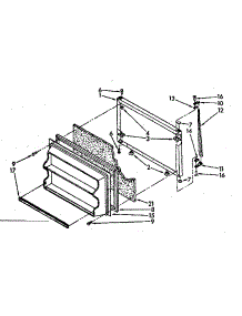 Freezer Door Parts parts for Kenmore Refrigerator 106.8376430 (1068376430, 106 8376430) from AppliancePartsPros.com