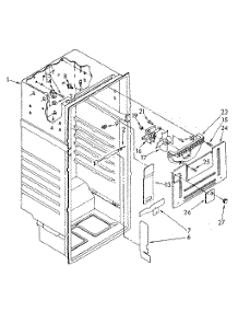 Liner parts for Kenmore Refrigerator 106.8376462 (1068376462, 106 8376462) from AppliancePartsPros.com