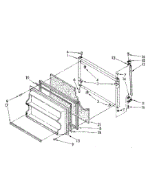Freezer Door parts for Kenmore Refrigerator 106.8376462 (1068376462, 106 8376462) from AppliancePartsPros.com