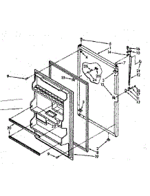 Refrigerator Door Parts parts for Kenmore Refrigerator 106.8376490 (1068376490, 106 8376490) from AppliancePartsPros.com