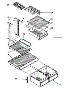 Shelf Parts parts for Kenmore Refrigerator 106.8378530 (1068378530, 106 8378530) from AppliancePartsPros.com