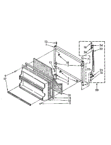 Freezer Door Parts parts for Kenmore Refrigerator 106.8378531 (1068378531, 106 8378531) from AppliancePartsPros.com