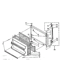 Freezer Door Parts parts for Kenmore Refrigerator 106.8378570 (1068378570, 106 8378570) from AppliancePartsPros.com