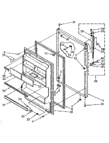 Refrigerator Door Parts parts for Kenmore Refrigerator 106.8378570 (1068378570, 106 8378570) from AppliancePartsPros.com