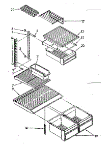 Shelf Parts parts for Kenmore Refrigerator 106.8378571 (1068378571, 106 8378571) from AppliancePartsPros.com